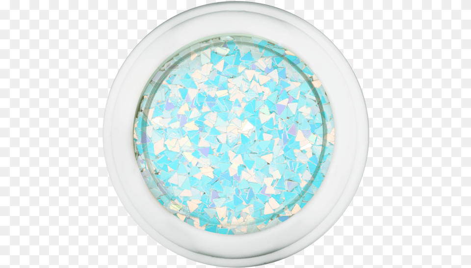 Nail Art Designed Confetti Glitter 013 Triangle Circle, Turquoise, Porcelain, Pottery, Plate Png Image