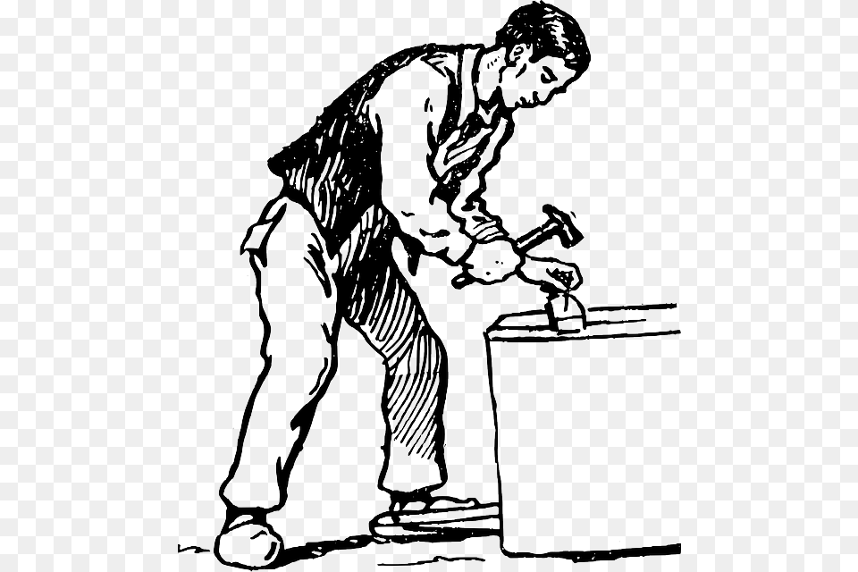 Nail Clipart Carpenter Frames Illustrations Hd Sketch Of A Carpenter, Water, Architecture, Fountain, Adult Free Png Download