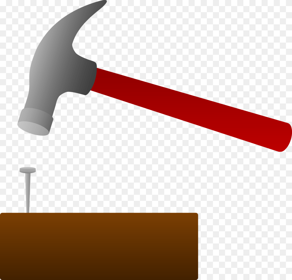 Nail Clipart Hammer Hammering A Nail, Device, Tool, Smoke Pipe Png Image
