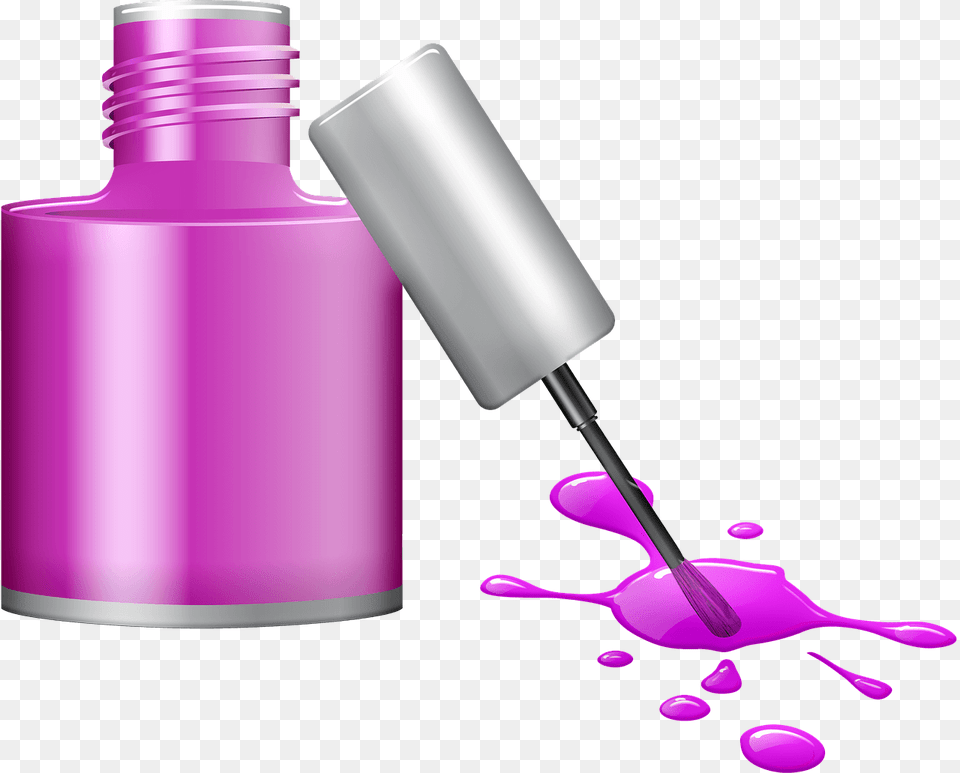 Nail Polish, Cosmetics, Purple, Bottle, Shaker Png