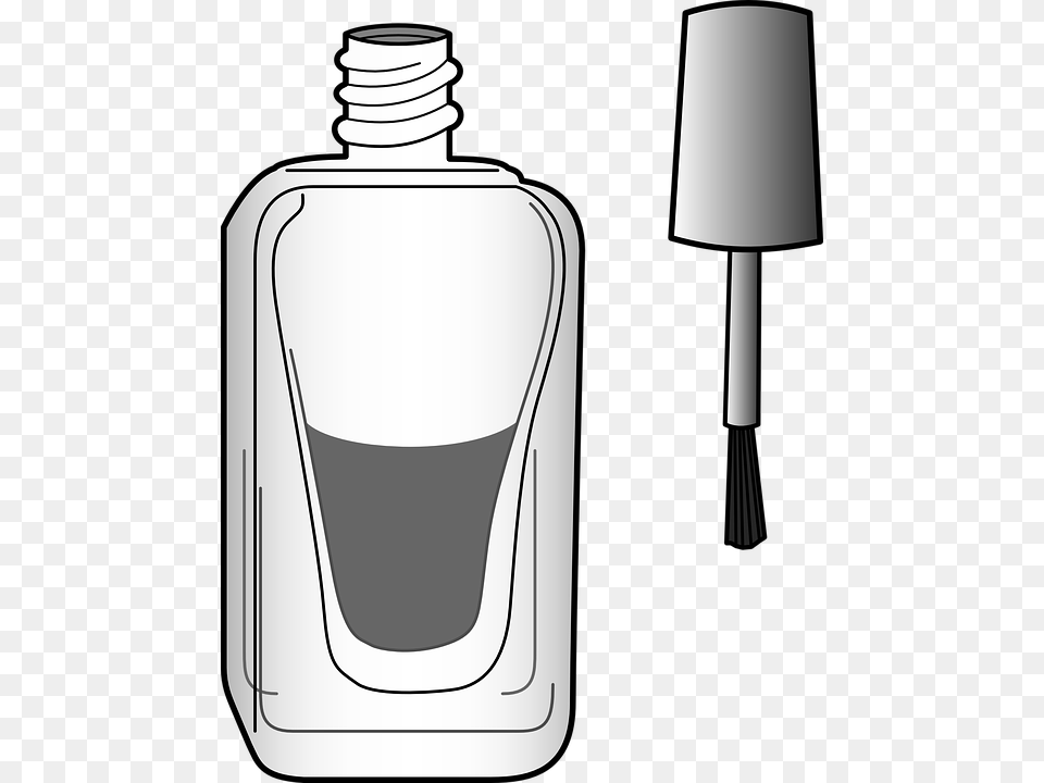 Nail Polish Brush Clipart, Lamp, Bottle, Smoke Pipe, Cosmetics Png Image