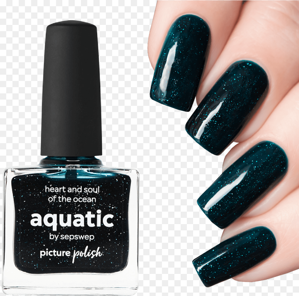 Nail Polish Color Mermaid In Nail Polish, Bottle, Cosmetics, Perfume, Body Part Free Png Download