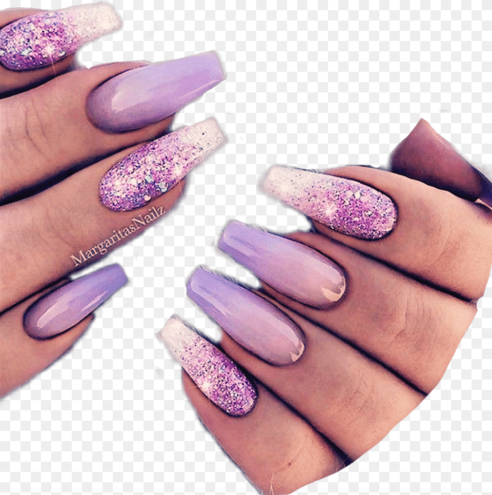 Nails Pintrest Lovethis Coffin Nails Designs Ombre, Body Part, Hand, Nail, Person Png