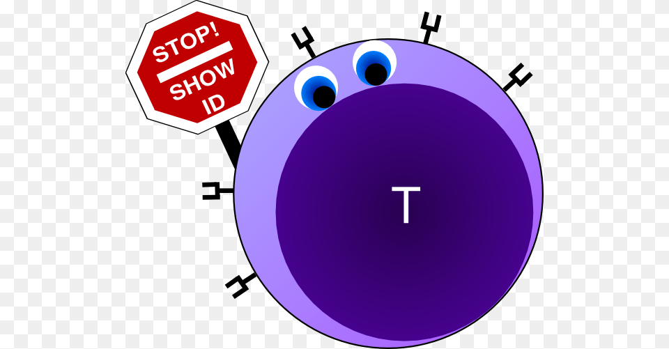 Naive T Cell At Clker Com Vector Memory T Cells Clipart, Sign, Symbol, Ammunition, Grenade Free Png