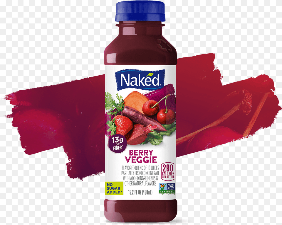 Naked Juice Berry Veggie Berry Veggie Naked Juice, Beverage, Food, Ketchup, Fruit Free Png Download