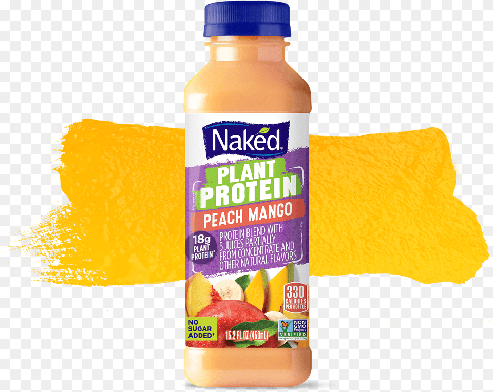 Naked Juice Peach Mango Naked Juice Mighty Mango, Beverage, Orange Juice, Food, Ketchup Free Png