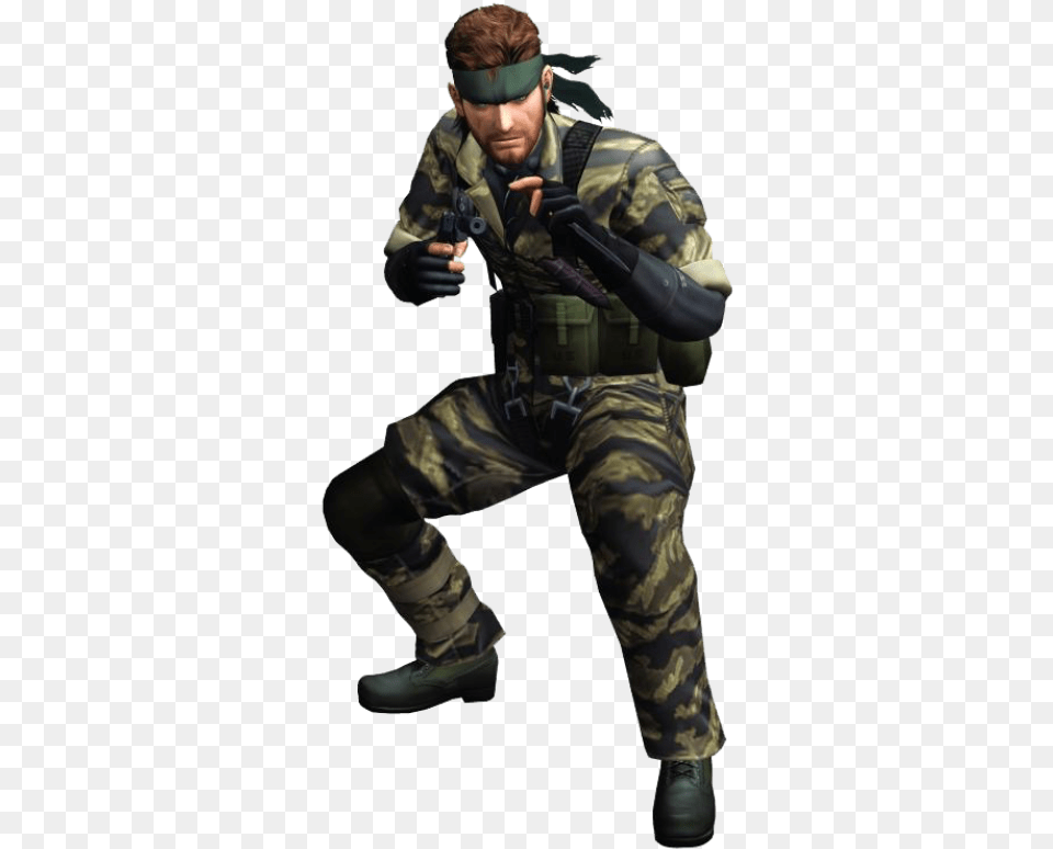 Naked Snake Metal Gear, Military, Military Uniform, Adult, Male Free Png