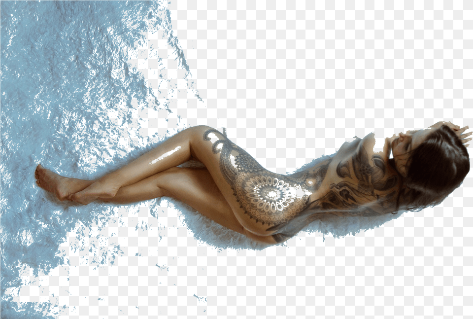 Naked Tattoo Lady Photoshot Most Sexiest Photo Of Girl, Leisure Activities, Skin, Person, Swimming Png Image