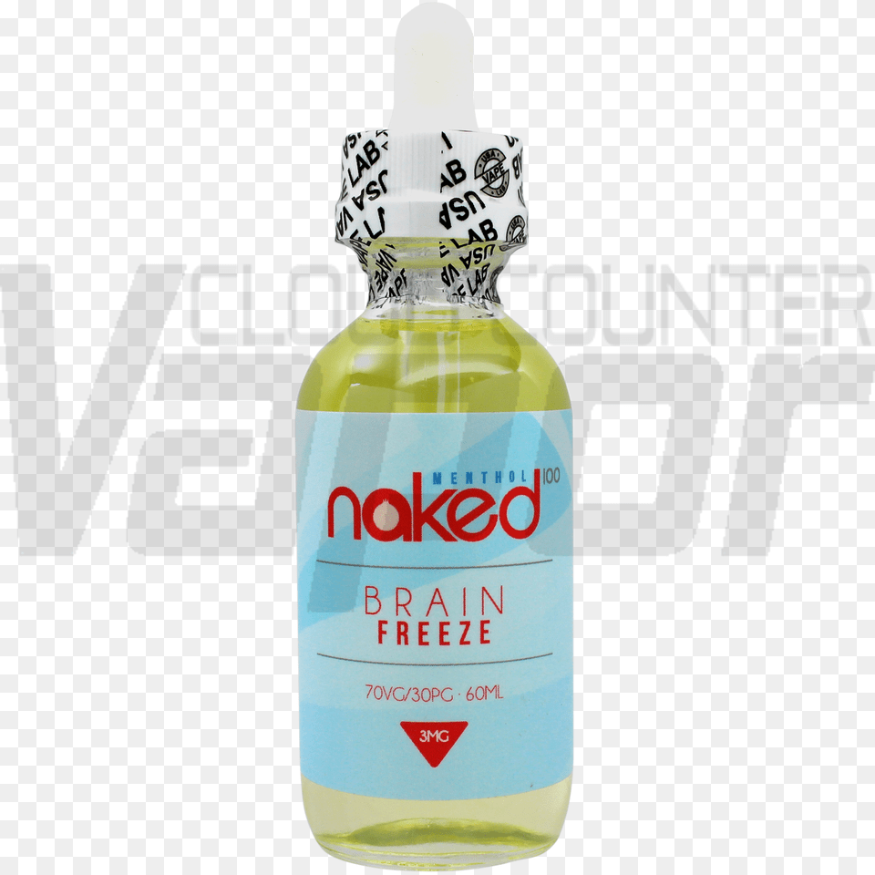 Naked Vape Juice Brain Freeze, Bottle, Cosmetics, Perfume Free Png Download
