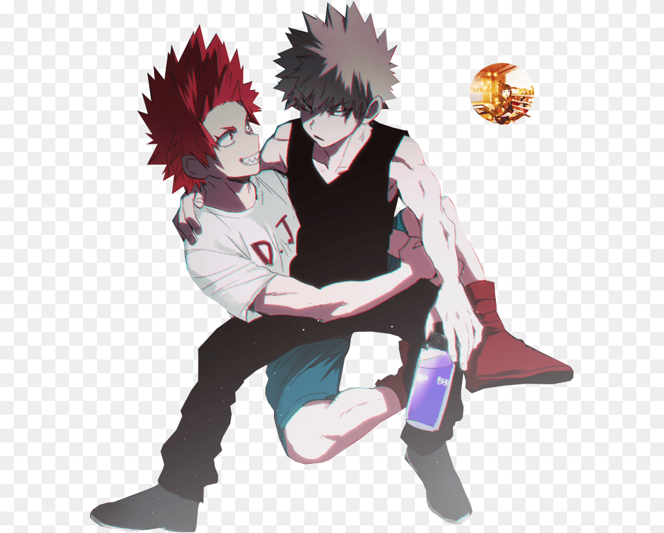 Naklejka Eijirou Kirishima X Katsuki Bakugou Boku Moya Gerojskaya Akademiya Kirishima, Book, Comics, Publication, Person Free Png