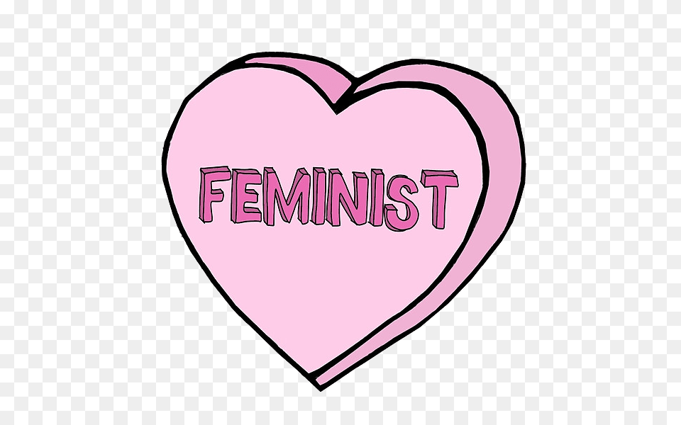 Naklejka Feminist, Heart Free Transparent Png