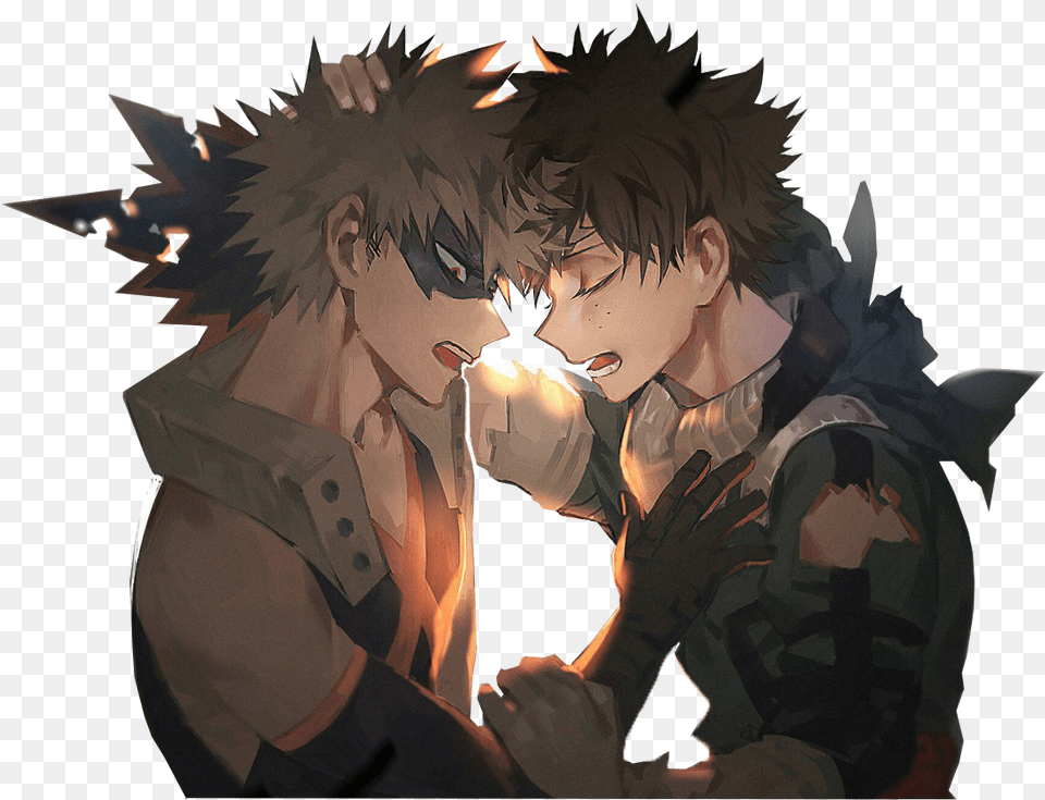 Naklejka Katsuki Bakugou X Izuku Midoriya Boku No, Adult, Person, Man, Male Png Image