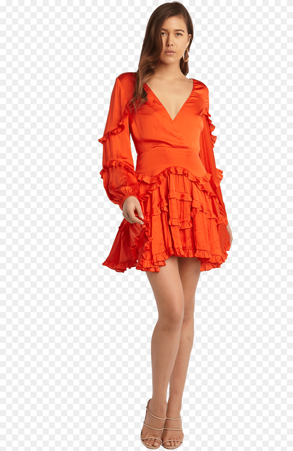 Nala Frill Dress Nala Dress Bardot, Clothing, Sleeve, Long Sleeve, Formal Wear Free Png