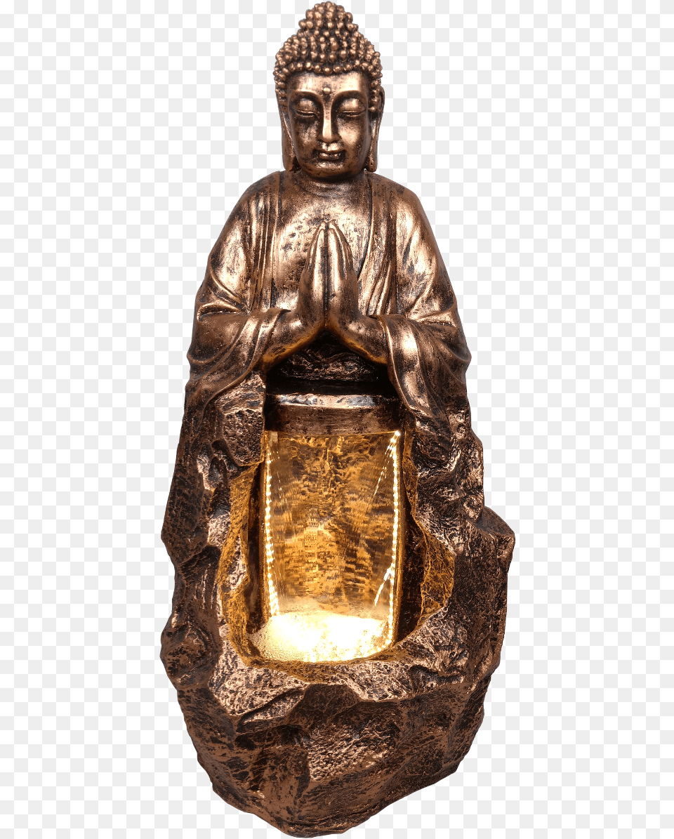 Namaskar Lord Buddha Decorative Water Fountain For Statue, Art, Adult, Person, Man Png