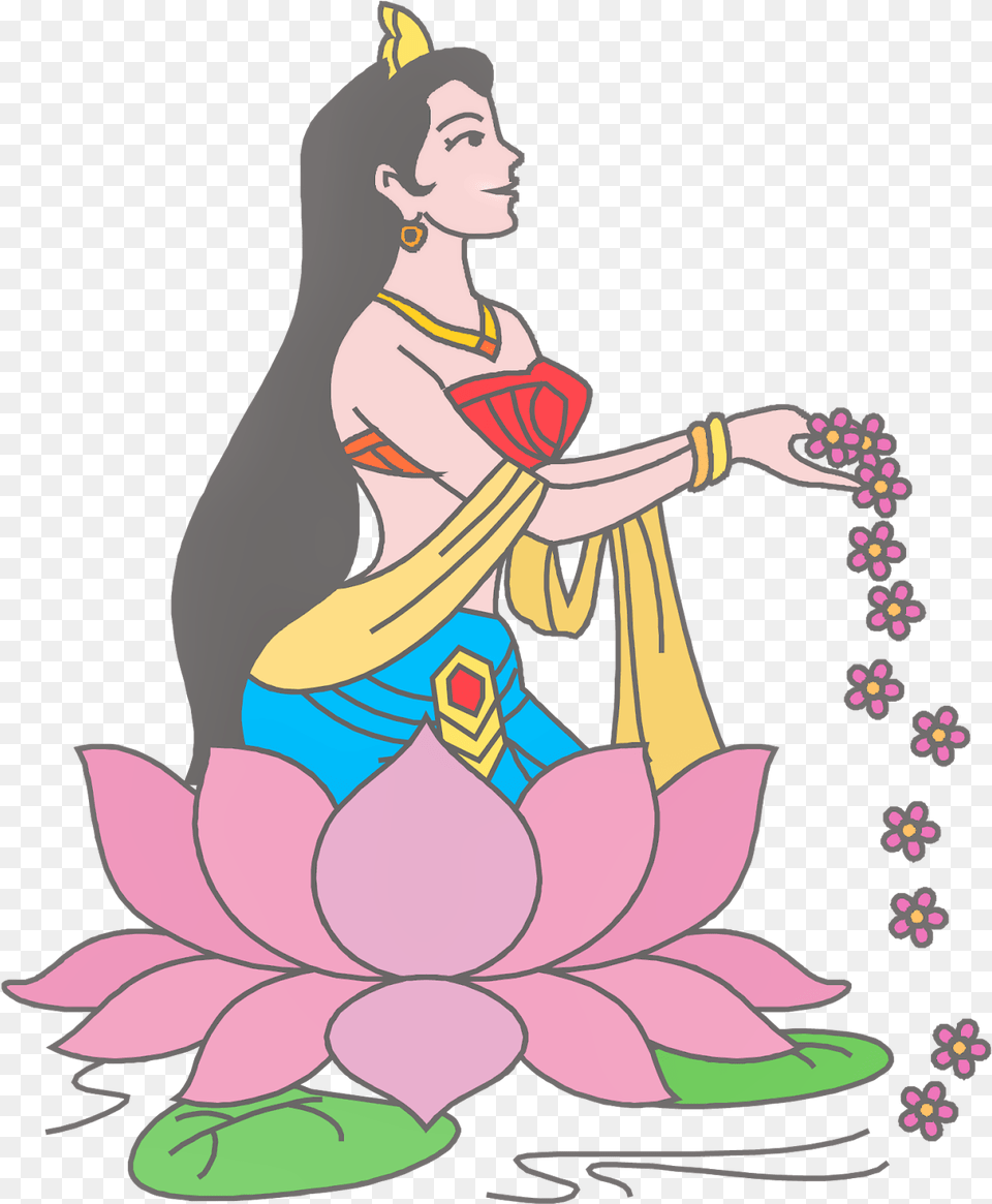Namaskar Welcome Clipart Welcome Girl With Flower, Art, Graphics, Adult, Person Free Transparent Png