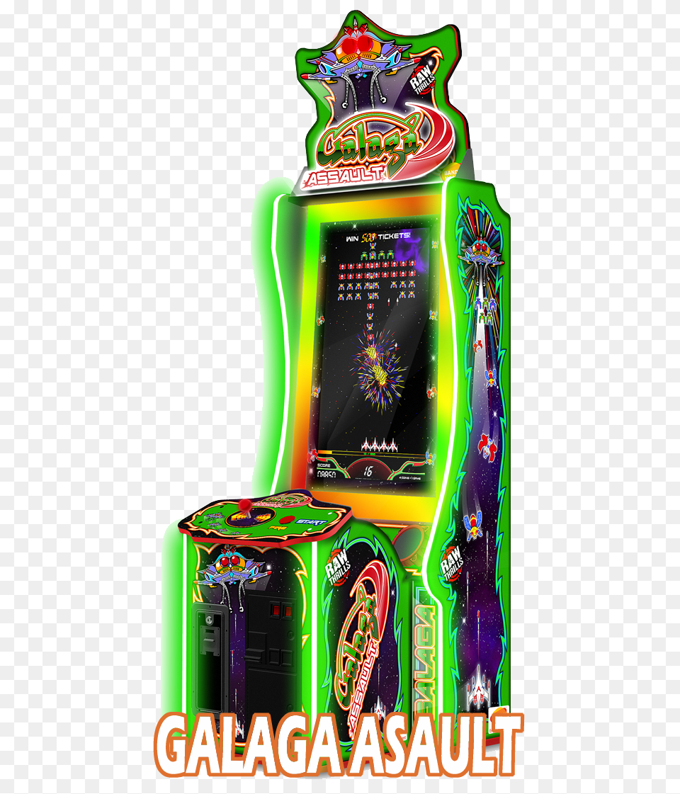 Namco Galaga Assault Moss Distributing, Arcade Game Machine, Game Png Image