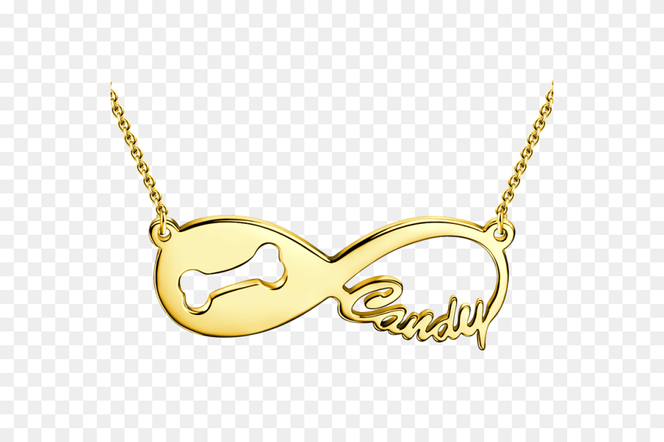 Name Necklace Official Bone Infinity Name Necklace Gold Plated, Accessories, Jewelry Png Image