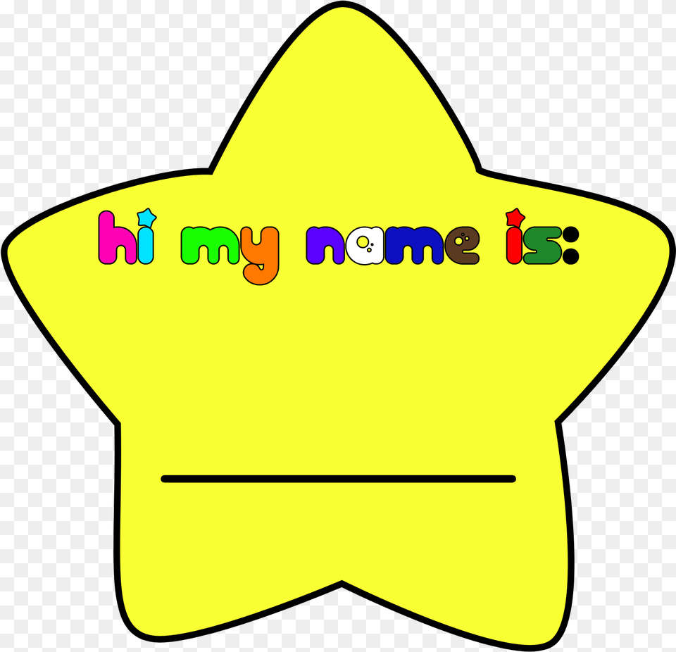 Name Plate Clipart Cartoon, Clothing, Hat, Star Symbol, Symbol Free Png Download