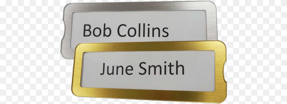 Name Plates Silver And Gold 1 Signage, Text, Symbol Free Png Download