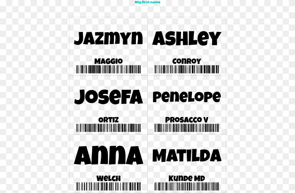 Nametag Name Badge Design Code 128 Barcode Badge Barcode Names Free Transparent Png