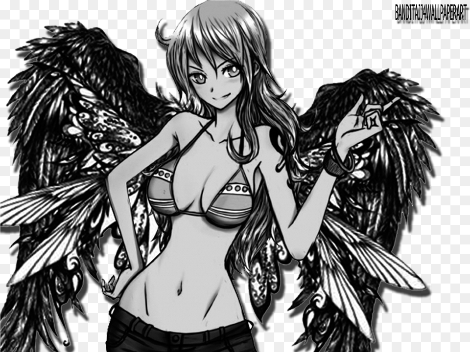 Nami One Piece With Angel Wing Nami One Piece, Adult, Publication, Person, Female Png