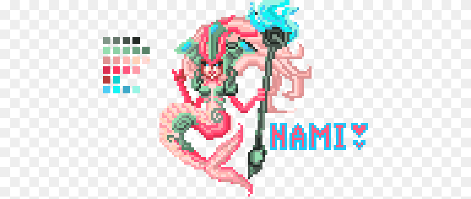 Nami Pixel Art, Graphics, Person, Cupid Png