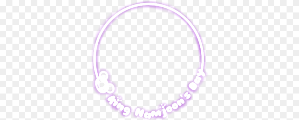 Namjoon Day Support Campaign Twibbon Neon Sign, Accessories, Bracelet, Jewelry, Purple Free Png Download