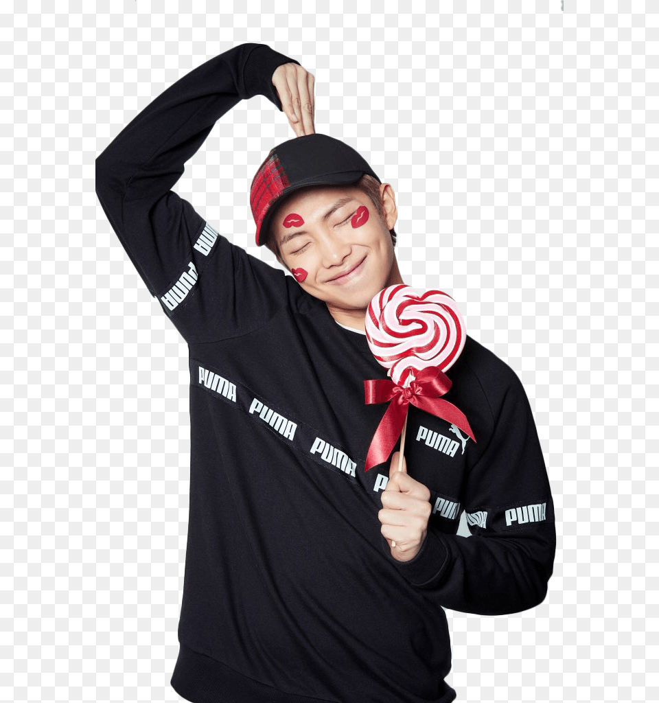 Namjoon Kim Namjoon Bts Bangtan Boys Bts Puma Photoshoot Valentines Day, Sweets, Candy, Food, Person Png