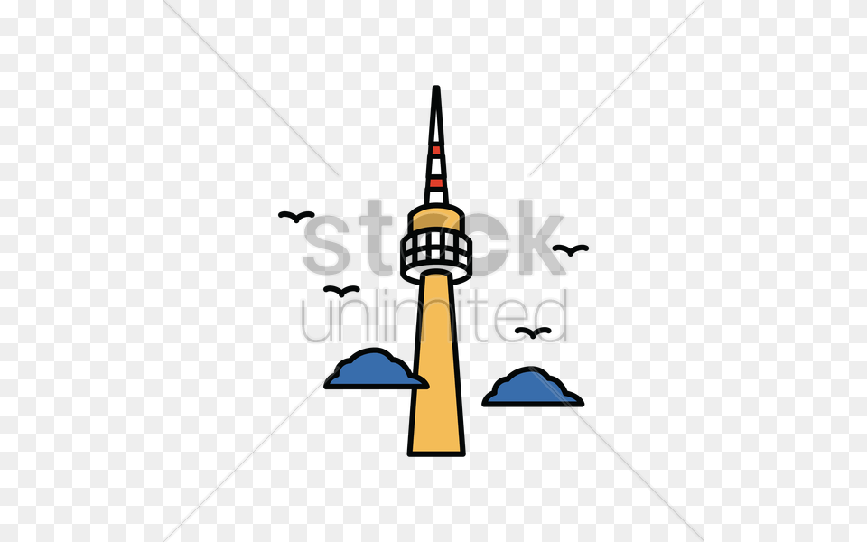 Namsan Tower Vector Architecture, Building, Spire, Rocket Png Image