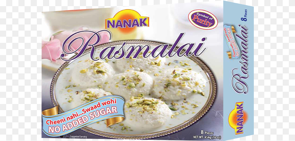 Nanak Rasmalai 10 Pieces, Cream, Dessert, Food, Ice Cream Png