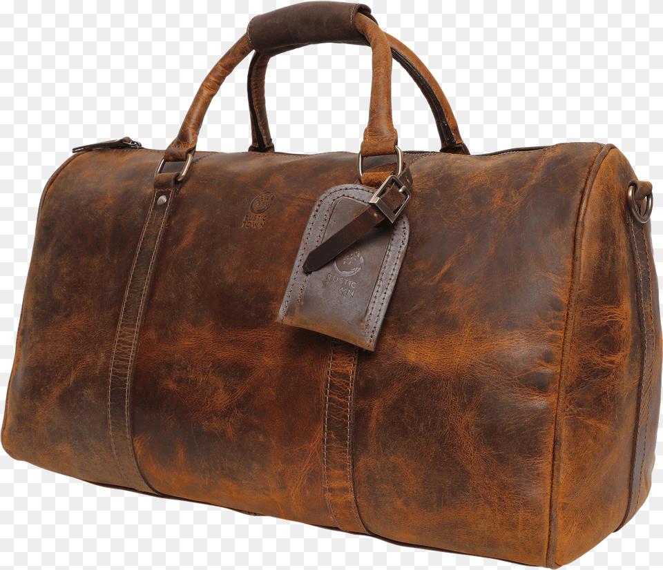 Nando Adventure Leather Duffel Bag Overnight Travel Rough Leather Duffle Bag, Accessories, Handbag, Briefcase Png