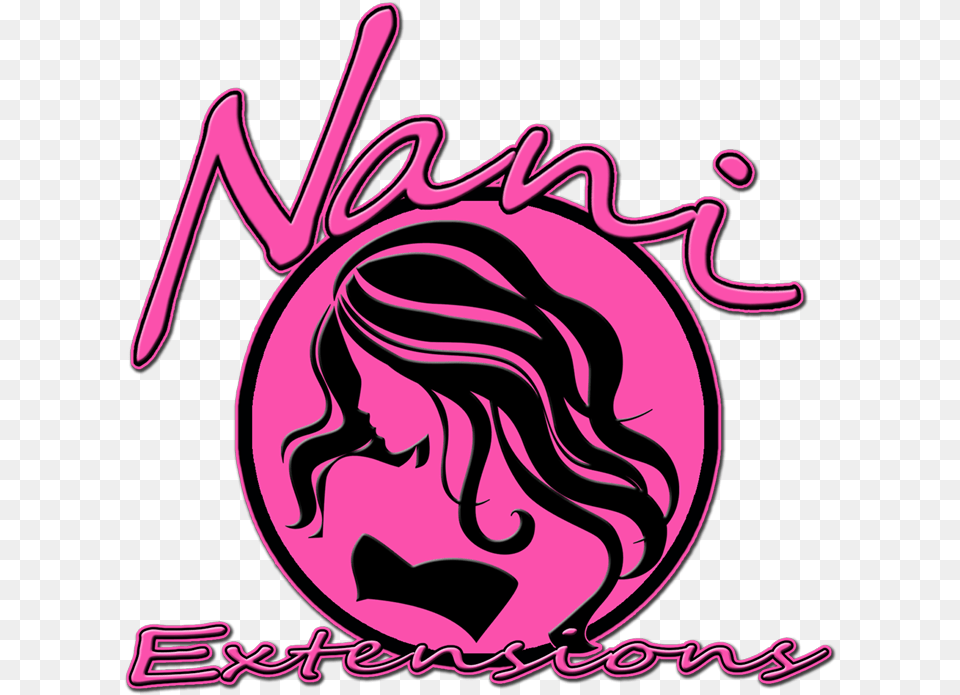 Nani Eextensions Specializes In Providing Virgin Hair Long Hair Girl Silhouette, Purple, Sticker, Logo, Art Png Image