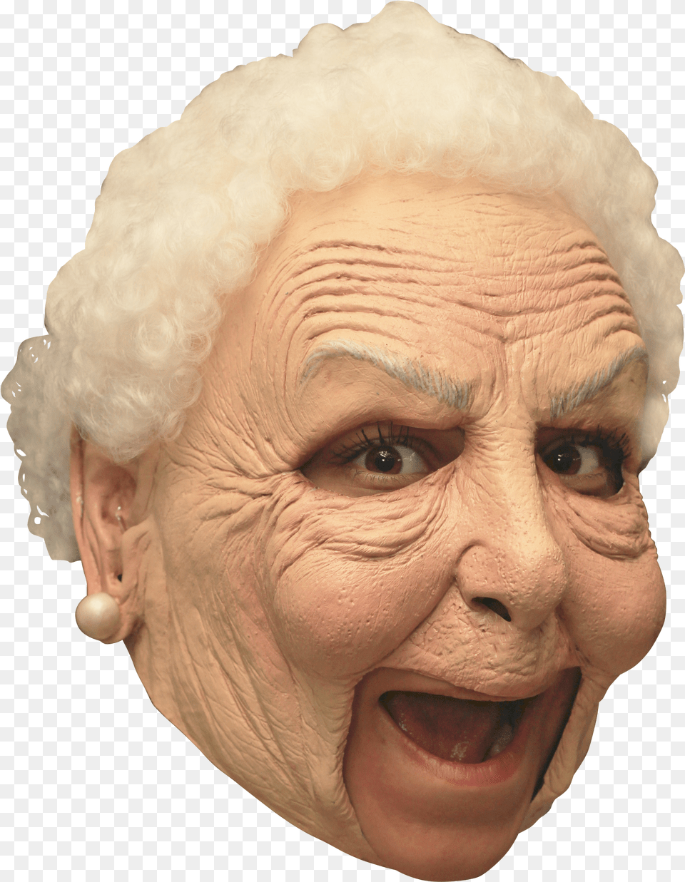 Nani Old Lady Mask, Adult, Face, Female, Head Free Png