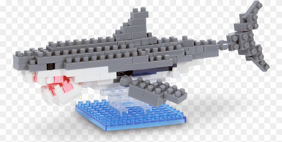 Nano Block Great White Shark Lego Great White Shark Instructions, Toy, Aircraft, Transportation, Vehicle Free Png Download