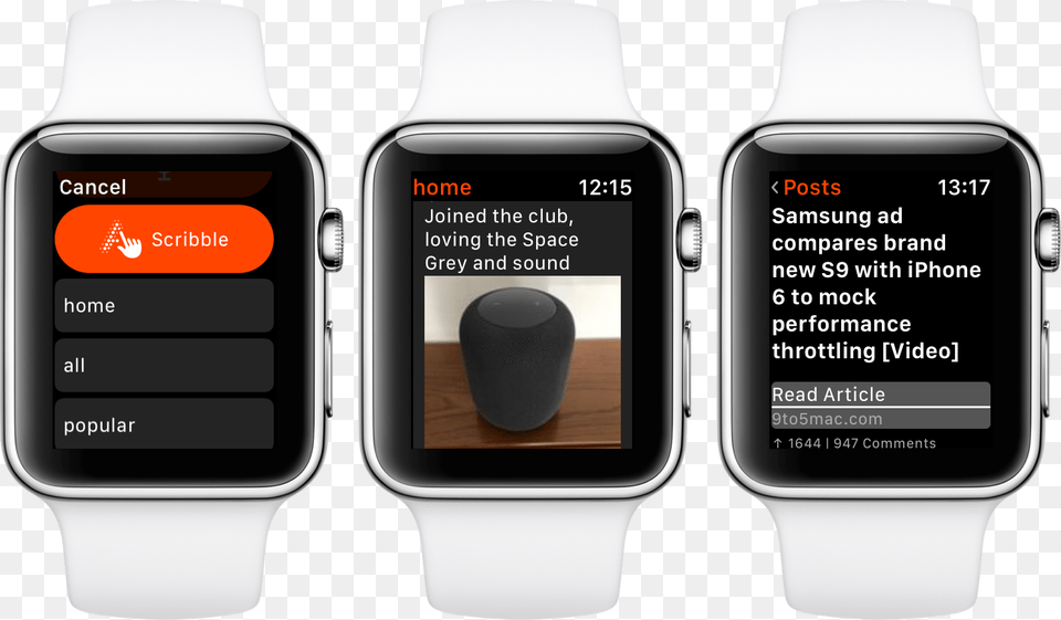 Nano Brings The Full Reddit Experience To Apple Watch Apple Watch, Wristwatch, Arm, Body Part, Person Free Transparent Png