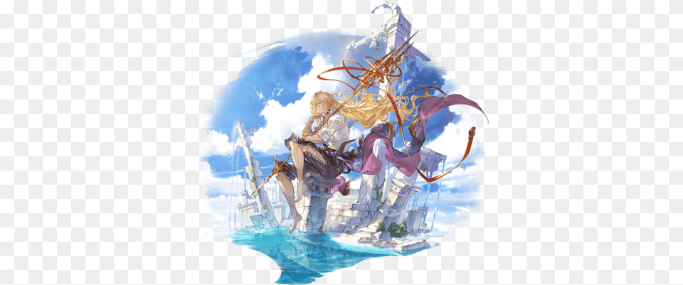 Naoise B Granblue Fantasy Naoise Summer, Person, Art, Outdoors, Book Png