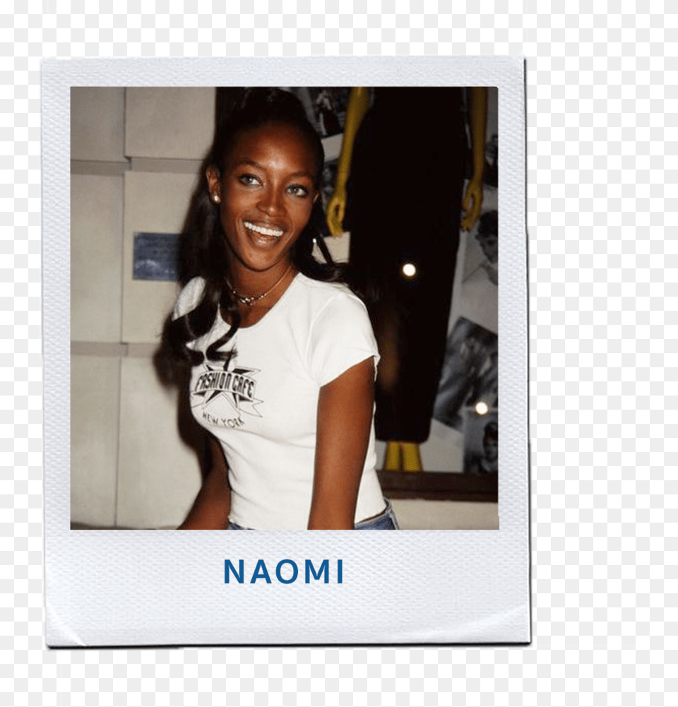 Naomi Campbell 90s Fashion, Accessories, Teen, T-shirt, Smile Png