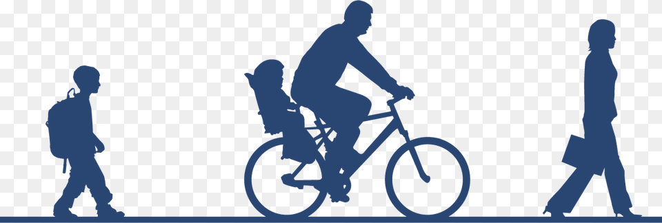 Napier Avenue Pedestrian Bicycle Plan, Silhouette, Adult, Vehicle, Transportation Png Image