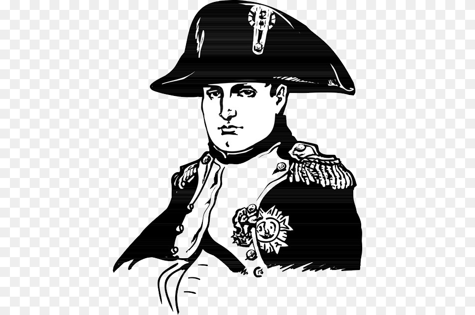 Napoleon, Stencil, Adult, Male, Man Png Image