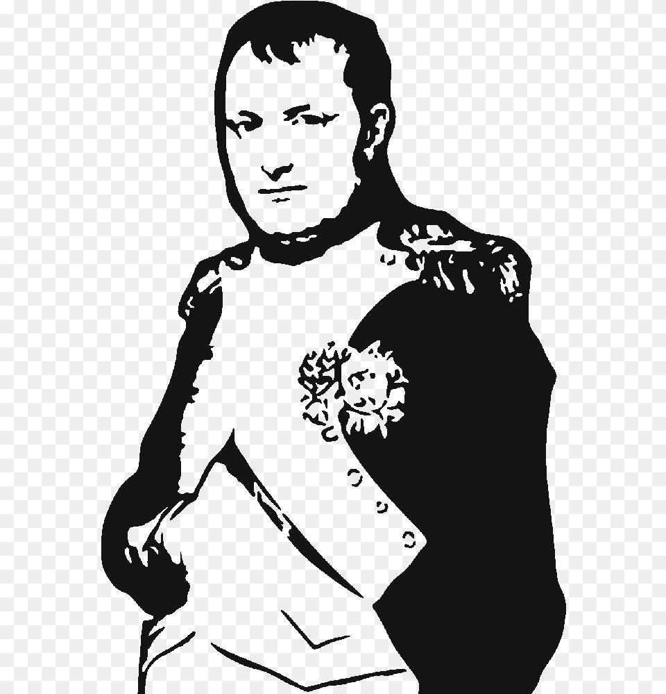 Napoleon Clipart Napoleon Bonaparte Black And White, Stencil, Person, Face, Head Png Image