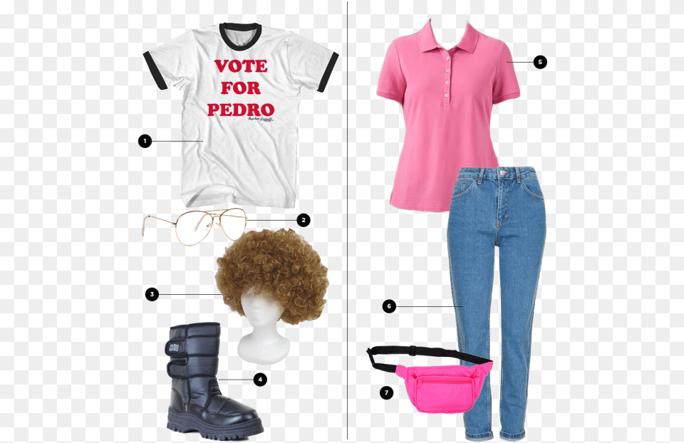 Napoleon Dynamite Couples Halloween Vote For Pedro, T-shirt, Clothing, Pants, Jeans Png
