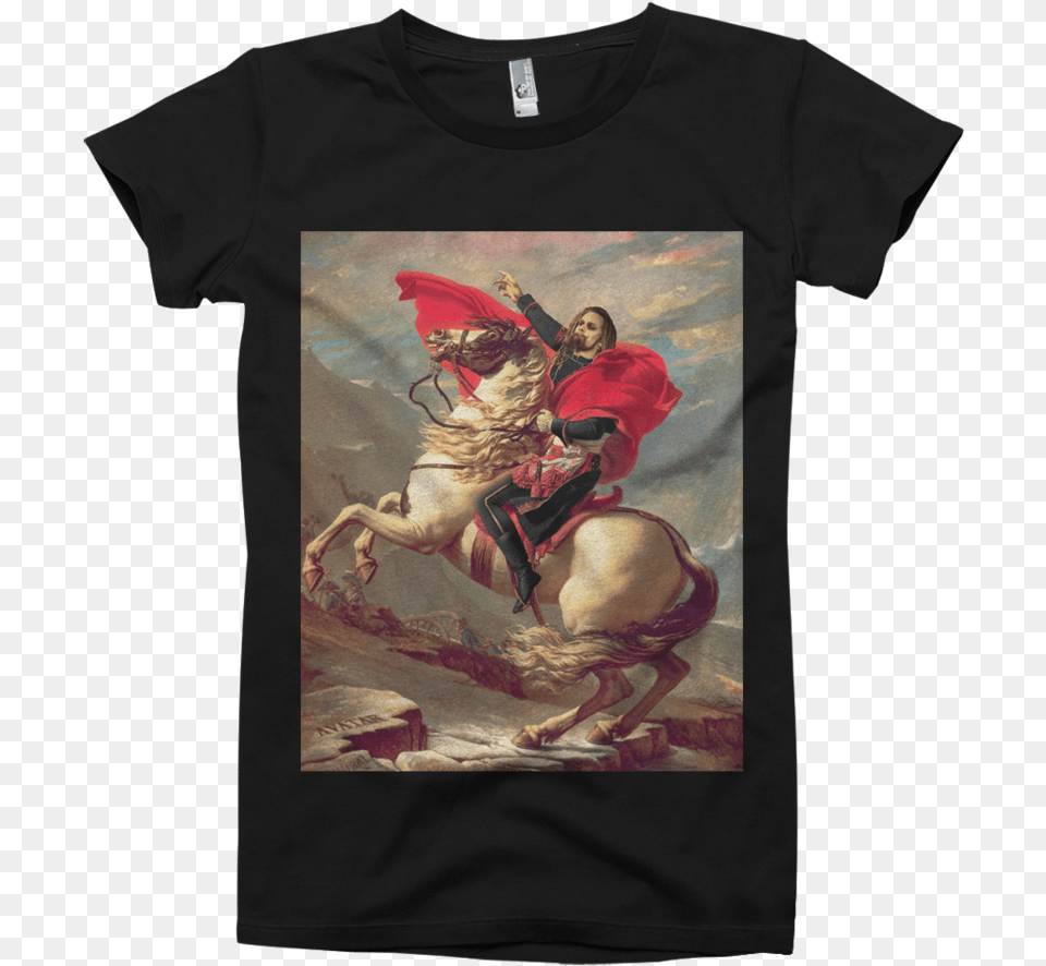 Napoleon Tee Napoleon Crossing The Alps And The Definition, T-shirt, Clothing, Adult, Person Free Transparent Png