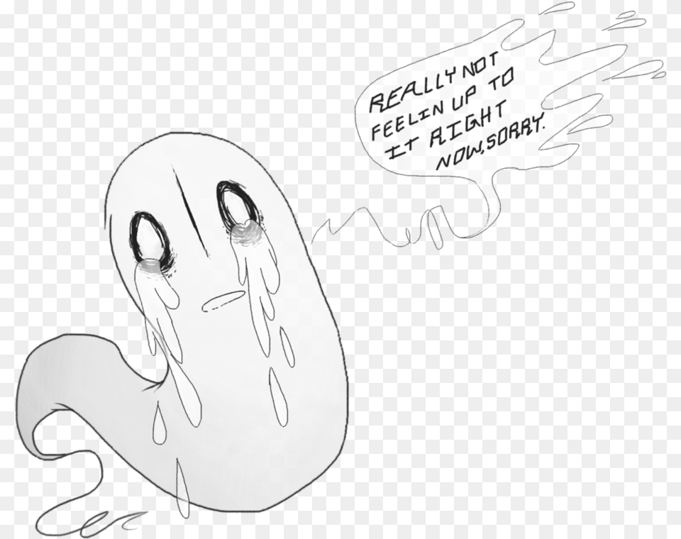 Napstablook By Davedoesdraws Line Art, Book, Comics, Publication, Text Png