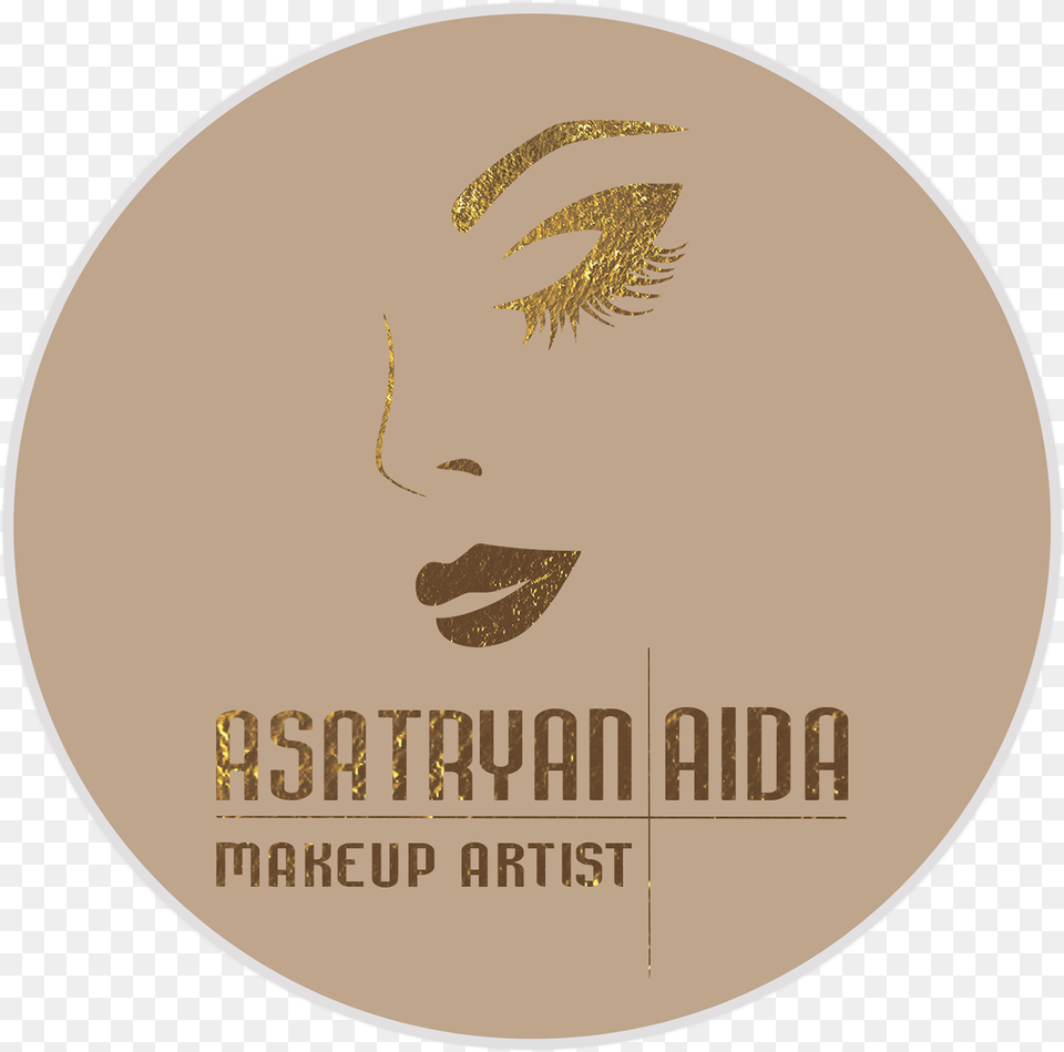 Nara Grigoryan Make Up Artist Logo Label, Gold, Disk, Photography Png Image