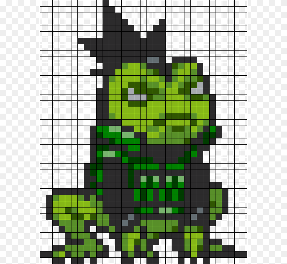 Nara Shikamaru Frog Mode Sprite Perler Bead Pattern Hero Pixel Art Templates, Green Png