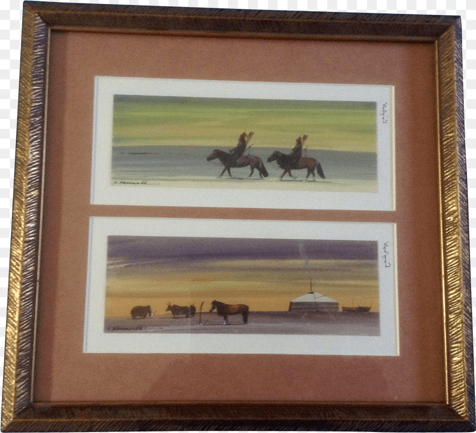 Narausukh Mongolian Watercolor Painting Works On Paper Watercolor Painting, Animal, Mammal, Horse, Art Free Transparent Png