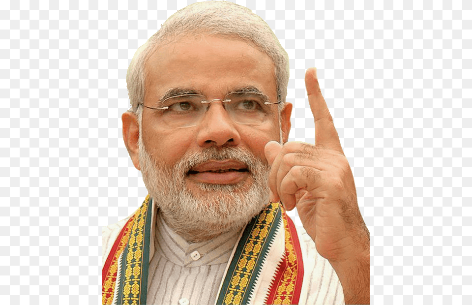 Narendra Modi, Person, Head, Hand, Finger Png Image