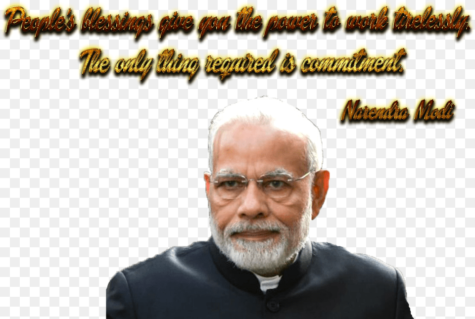 Narendra Modi Quotes Transparent Image Senior Citizen, Portrait, Photography, Person, Man Free Png