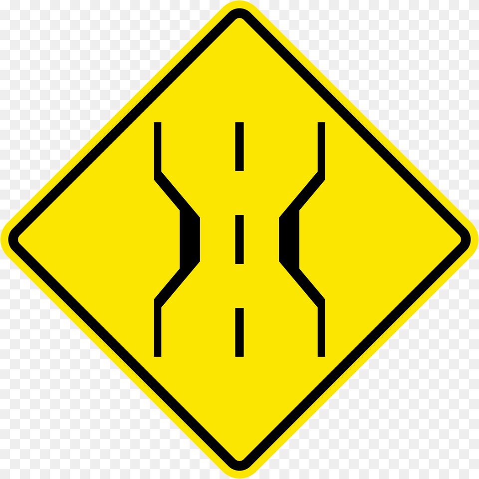 Narrow Bridge Ahead Sign In Jamaica Clipart, Symbol, Road Sign Free Transparent Png