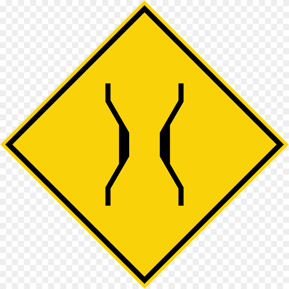 Narrow Bridge Ahead Sign In Malaysia Clipart, Symbol, Road Sign Free Png